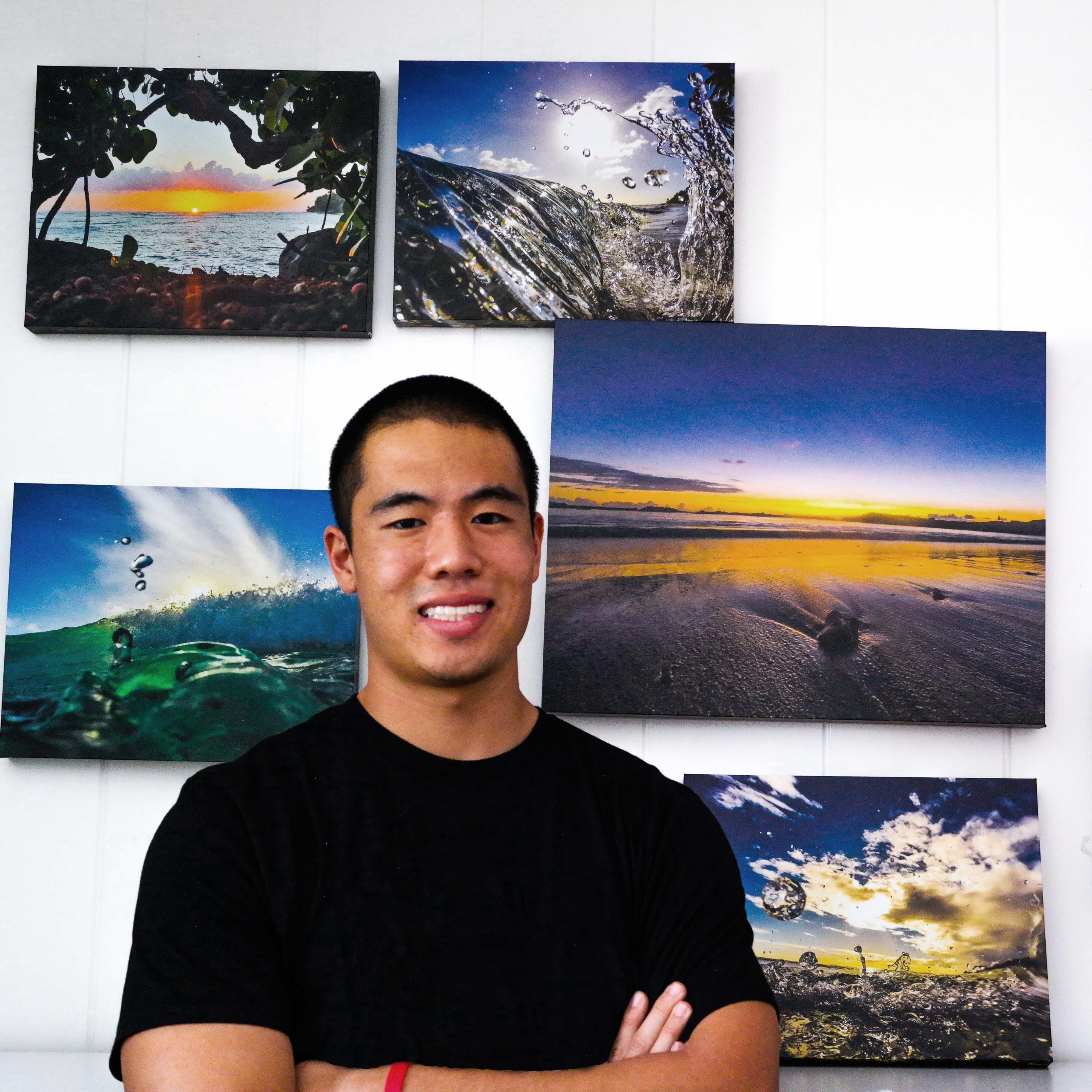 A picture of Lambert and his pictures.